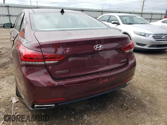 2015 Hyundai Genesis 3.8L z VIN KMHGN4JE5FU076960, wystawiony jako Copart lot #60726414 z przebiegiem Nie podano mil oraz Szkoda całkowita • Salvage title. Historia ofert i sprzedaży dostępna na DreamBid. Obrazek 6.