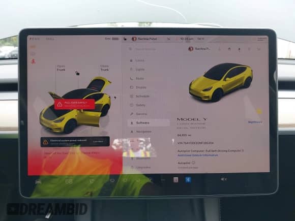 2022 Tesla Model Y Long Range z VIN 7SAYGDEE0NF385324, wystawiony jako IAAI lot #43128196 z przebiegiem 64 655 mil mil oraz . Historia ofert i sprzedaży dostępna na DreamBid. Obrazek 7.