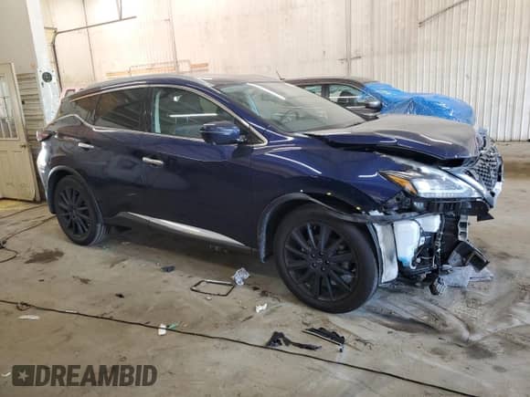 2023 Nissan Murano SL with VIN 5N1AZ2CSXPC106284, listed as a Copart auction lot 84212025 with 34,721 mi miles and Salvage title. Bid and sale history available at DreamBid. Image 4.