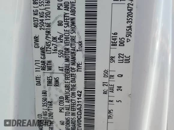 2012 Ford Econoline Cargo Commercial z VIN 1FTNS2EW0CDA31142, wystawiony jako Copart lot #61600015 z przebiegiem 224 825 mil mil oraz Szkoda całkowita • Salvage title. Historia ofert i sprzedaży dostępna na DreamBid. Obrazek 13.