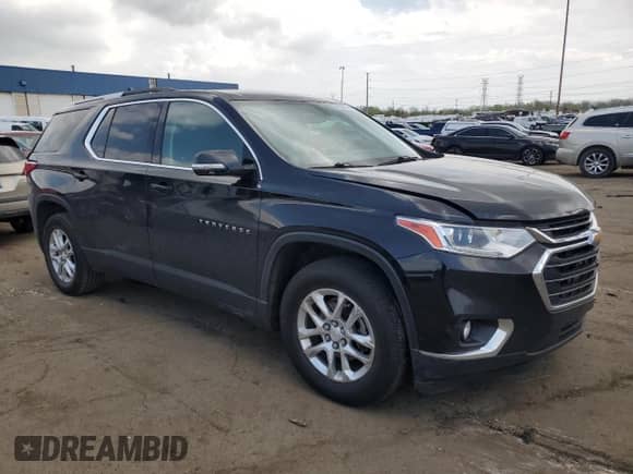 2018 Chevrolet Traverse LT Cloth z VIN 1GNERGKW0JJ268541, wystawiony jako Copart lot #55589855 z przebiegiem 257 380 mil mil oraz Szkoda całkowita • Salvage title. Historia ofert i sprzedaży dostępna na DreamBid. Obrazek 4.
