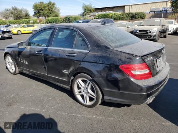 2012 Mercedes-Benz C 250 Sport with VIN WDDGF4HB5CR216782, listed as a Copart auction lot 67094185 with 99,929 mi miles and Salvage title. Bid and sale history available at DreamBid. Image 2.