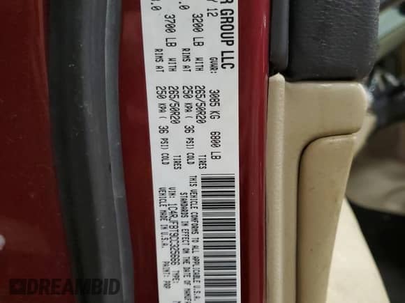 2012 Jeep Grand Cherokee Limited z VIN 1C4RJFBT9CC325666, wystawiony jako Copart lot #85650175 z przebiegiem 158 571 mil mil oraz Szkoda całkowita • Salvage title. Historia ofert i sprzedaży dostępna na DreamBid. Obrazek 14.