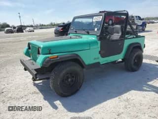 1987 Jeep Wrangler with VIN 2BCCL8118HB505080, listed as a Copart auction lot 46142235 with 74,287 mi miles and Salvage title. Bid and sale history available at DreamBid. Image 1.