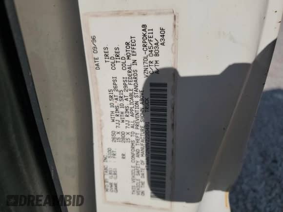 1997 Toyota Tacoma z VIN 4TAWN72N9VZ220491, wystawiony jako Copart lot #56366725 z przebiegiem 323 755 mil mil oraz Szkoda całkowita • Salvage title. Historia ofert i sprzedaży dostępna na DreamBid. Obrazek 12.