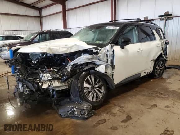 2023 Nissan Pathfinder SL с VIN 5N1DR3CC7PC258664, выставлен на аукционе Copart как лот 68353605 с пробегом Не указан миль и Списание • Salvage title. История ставок и продаж доступна на DreamBid. Изображение 1.