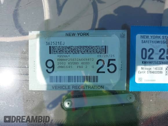 2002 Hyundai Sonata z VIN KMHWF25S32A669872, wystawiony jako IAAI lot #42112209 z przebiegiem 146 350 mil mil oraz . Historia ofert i sprzedaży dostępna na DreamBid. Obrazek 12.