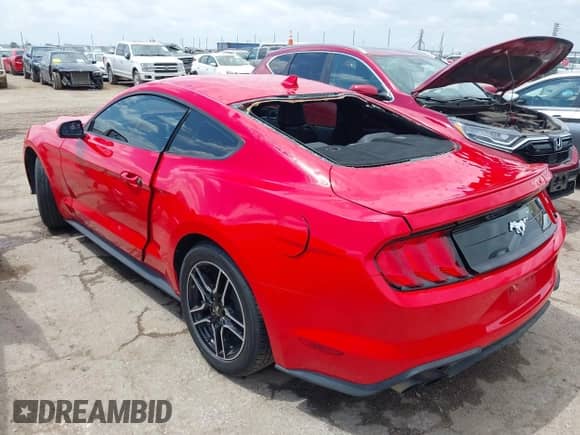 2023 Ford Mustang EcoBoost with VIN 1FA6P8TH0P5101791, listed as a IAAI auction lot 42888045 with 17,479 mi miles and . Bid and sale history available at DreamBid. Image 3.