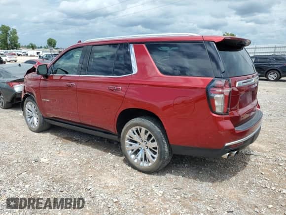 2021 Chevrolet Tahoe High Country with VIN 1GNSKTKL2MR126672, listed as a Copart auction lot 62856725 with 126,132 mi miles and Salvage title. Bid and sale history available at DreamBid. Image 2.