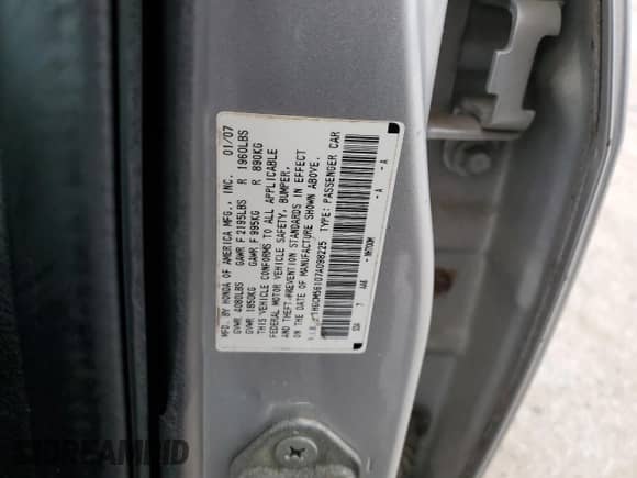 2007 Honda Accord VP с VIN 1HGCM56107A098225, выставлен на аукционе Copart как лот 90354035 с пробегом 189 902 миль миль и Чистый • Clean title. История ставок и продаж доступна на DreamBid. Изображение 12.