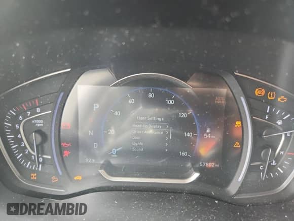 2019 Hyundai Santa Fe Ultimate с VIN 5NMS5CAD6KH086799, выставлен на аукционе Copart как лот 64751635 с пробегом 57 802 миль миль и Списание • Salvage title. История ставок и продаж доступна на DreamBid. Изображение 9.