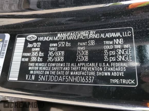 2022 Hyundai Santa Cruz SEL Premium z VIN 5NTJDDAF5NH016337, wystawiony jako Copart lot #80538965 z przebiegiem 67 275 mil mil oraz Szkoda całkowita • Salvage title. Historia ofert i sprzedaży dostępna na DreamBid. Obrazek 13.