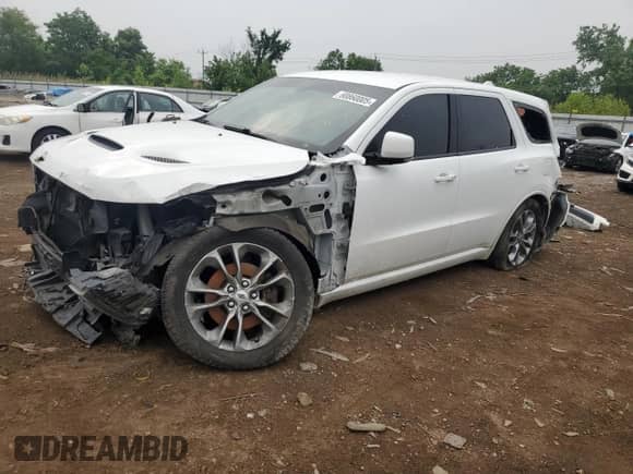 2019 Dodge Durango R/T z VIN 1C4SDJCTXKC575992, wystawiony jako Copart lot #60860005 z przebiegiem 120 197 mil mil oraz Szkoda całkowita • Salvage title. Historia ofert i sprzedaży dostępna na DreamBid. Obrazek 1.