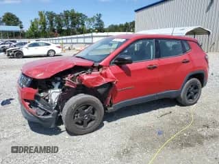 2018 Jeep Compass Sport z VIN 3C4NJDAB1JT146082, wystawiony jako Copart lot #70412795 z przebiegiem 98 587 mil mil oraz Szkoda całkowita • Salvage title. Historia ofert i sprzedaży dostępna na DreamBid. Obrazek 1.