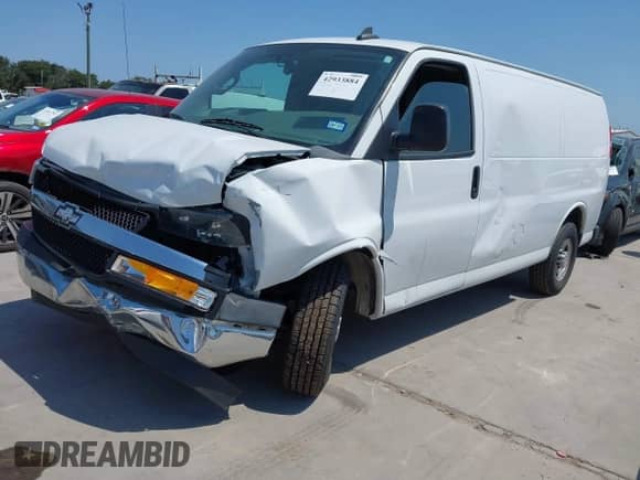 2020 Chevrolet Express Cargo with VIN 1GCWGAFG5L1240644, listed as a IAAI auction lot 42933884 with 105,030 mi miles and . Bid and sale history available at DreamBid. Image 2.