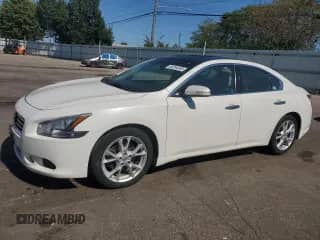 2012 Nissan Maxima SV with VIN 1N4AA5AP8CC852843, listed as a Copart auction lot 84354085 with 152,964 mi miles and Salvage title. Bid and sale history available at DreamBid. Image 1.