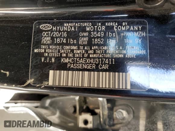 2017 Hyundai Accent SE с VIN KMHCT5AEXHU317411, выставлен на аукционе Copart как лот 82294015 с пробегом 149 173 миль миль и Чистый • Clean title. История ставок и продаж доступна на DreamBid. Изображение 12.