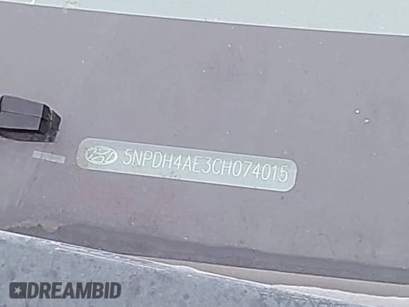 2012 Hyundai Elantra GLS with VIN 5NPDH4AE3CH074015, listed as a IAAI auction lot 43400769 with 208,582 mi miles and . Bid and sale history available at DreamBid. Image 9.