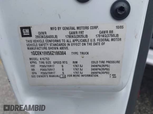 2006 Chevrolet Silverado 1500 LT1 с VIN 1GCEK19V56Z186384, выставлен на аукционе IAAI как лот 41889772 с пробегом 179 032 миль миль и . История ставок и продаж доступна на DreamBid. Изображение 9.