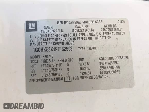 2009 Chevrolet Silverado 2500HD LT с VIN 1GCHK53K19F132508, выставлен на аукционе IAAI как лот 43241997 с пробегом 259 335 миль миль и . История ставок и продаж доступна на DreamBid. Изображение 9.