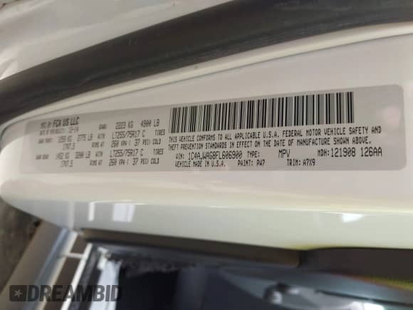 2015 Jeep Wrangler Sport with VIN 1C4AJWAG8FL606900, listed as a IAAI auction lot 42119626 with 119,268 mi miles and . Bid and sale history available at DreamBid. Image 9.