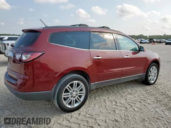2015 Chevrolet Traverse LT z VIN 1GNKRGKDXFJ117215, wystawiony jako Copart lot #81450115 z przebiegiem 174 708 mil mil oraz Czysty tytuł • Clean title. Historia ofert i sprzedaży dostępna na DreamBid. Obrazek 3.