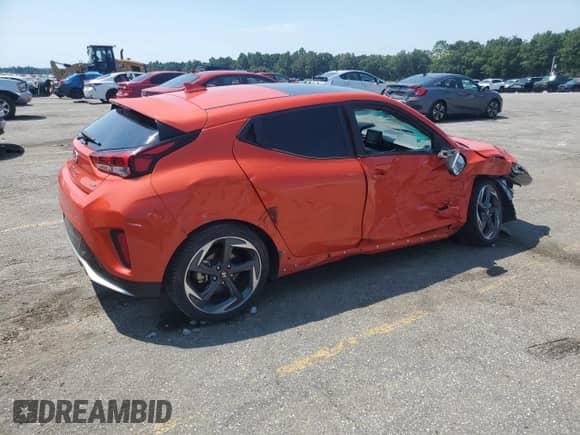 2020 Hyundai Veloster Turbo R-Spec with VIN KMHTH6AB2LU030943, listed as a Copart auction lot 70185085 with 63,083 mi miles and Salvage title. Bid and sale history available at DreamBid. Image 3.