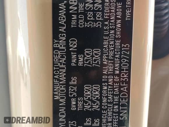 2024 Hyundai Santa Cruz Limited с VIN 5NTJEDAF3RH097213, выставлен на аукционе Copart как лот 64579204 с пробегом 18 312 миль миль и Списание • Salvage title. История ставок и продаж доступна на DreamBid. Изображение 13.