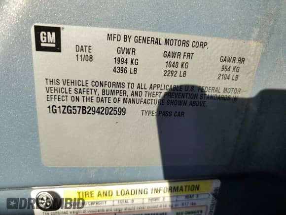 2009 Chevrolet Malibu 1FL с VIN 1G1ZG57B294202599, выставлен на аукционе Copart как лот 80811305 с пробегом 112 153 миль миль и Списание • Salvage title. История ставок и продаж доступна на DreamBid. Изображение 12.