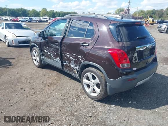 2016 Chevrolet Trax LTZ with VIN KL7CJRSB6GB755047, listed as a IAAI auction lot 43304262 with 70,603 mi miles and . Bid and sale history available at DreamBid. Image 3.