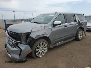 2024 Chevrolet Suburban Premier с VIN 1GNSKFKD5RR220031, выставлен на аукционе Copart как лот 70828094 с пробегом 8 410 миль миль и Списание • Salvage title. История ставок и продаж доступна на DreamBid. Изображение 1.