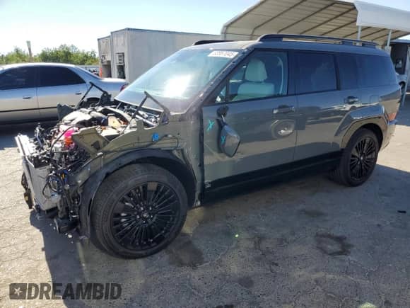 2025 Hyundai Santa Fe Calligraphy z VIN 5NMP54G11SH041603, wystawiony jako Copart lot #63857045 z przebiegiem 6 860 mil mil oraz Szkoda całkowita • Salvage title. Historia ofert i sprzedaży dostępna na DreamBid. Obrazek 1.