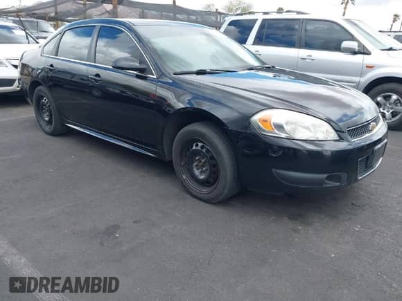 2012 Chevrolet Impala Police Police with VIN 2G1WD5E30C1149797, listed as a IAAI auction lot 41936522 with 171,487 mi miles and . Bid and sale history available at DreamBid. Image 1.