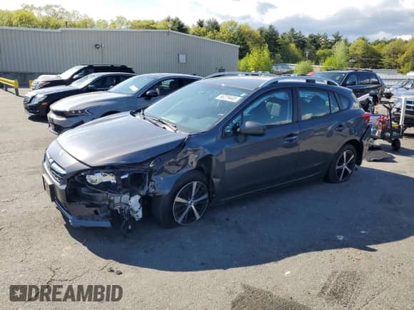 2021 Subaru Impreza Premium with VIN 4S3GTAV68M3702161, listed as a Copart auction lot 56279445 with 26,535 mi miles and Salvage title. Bid and sale history available at DreamBid. Image 1.