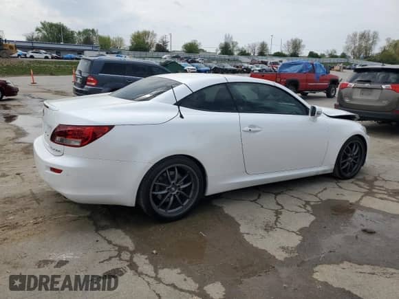2012 Lexus IS 250 C с VIN JTHFF2C23C2524901, выставлен на аукционе Copart как лот 53550135 с пробегом 67 652 миль миль и Списание • Salvage title. История ставок и продаж доступна на DreamBid. Изображение 3.