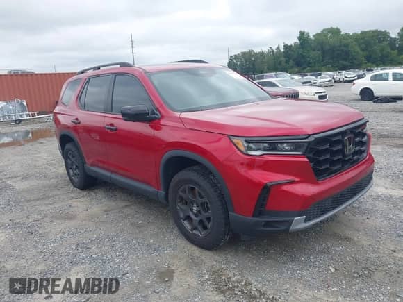 2024 Honda Pilot TrailSport с VIN 5FNYG1H6XRB027721, выставлен на аукционе IAAI как лот 42897840 с пробегом Не указан миль и . История ставок и продаж доступна на DreamBid. Изображение 1.