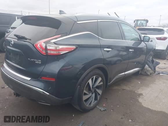 2017 Nissan Murano S with VIN 5N1AZ2MH5HN123437, listed as a IAAI auction lot 41805861 with 104,863 mi miles and . Bid and sale history available at DreamBid. Image 4.