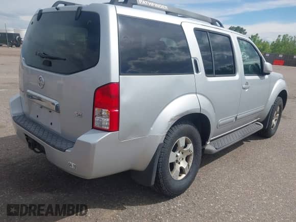 2007 Nissan Pathfinder S with VIN 5N1AR18U47C630227, listed as a IAAI auction lot 42291781 with 164,169 mi miles and . Bid and sale history available at DreamBid. Image 4.