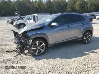2021 Hyundai Kona Ultimate with VIN KM8K53A51MU662573, listed as a Copart auction lot 86729655 with Not provided miles and Salvage title. Bid and sale history available at DreamBid. Image 1.