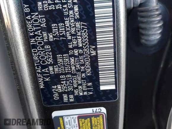 2025 Kia Sorento SX Prestige z VIN KNDRKDJG8S5338577, wystawiony jako Copart lot #63875665 z przebiegiem 7 898 mil mil oraz Szkoda całkowita • Salvage title. Historia ofert i sprzedaży dostępna na DreamBid. Obrazek 14.