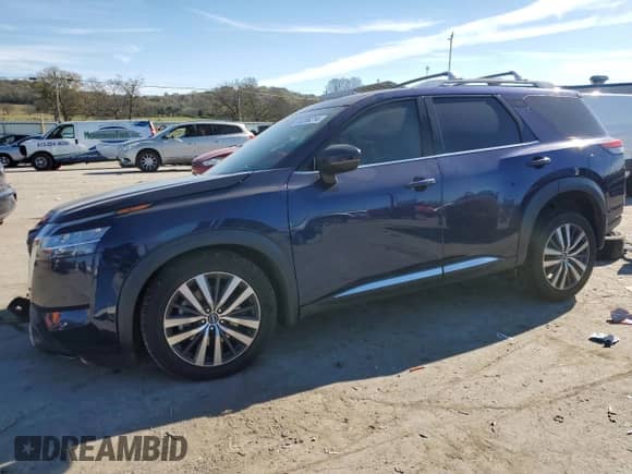 2022 Nissan Pathfinder Platinum с VIN 5N1DR3DH1NC219172, выставлен на аукционе Copart как лот 80288214 с пробегом 57 108 миль миль и Списание • Salvage title. История ставок и продаж доступна на DreamBid. Изображение 1.