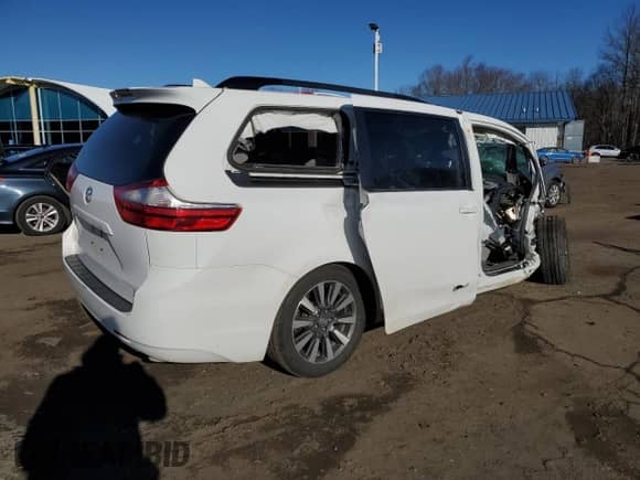 2019 Toyota Sienna LE with VIN 5TDJZ3DC9KS220186, listed as a Copart auction lot 48353315 with 196,662 mi miles and Salvage title. Bid and sale history available at DreamBid. Image 3.