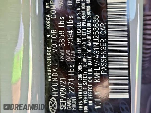 2022 Hyundai Elantra SEL с VIN KMHLM4AG1NU253635, выставлен на аукционе Copart как лот 80023705 с пробегом 59 824 миль миль и Списание • Salvage title. История ставок и продаж доступна на DreamBid. Изображение 12.