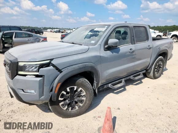 2023 Nissan Frontier SV with VIN 1N6ED1EK9PN662356, listed as a Copart auction lot 80653345 with 17,039 mi miles and Salvage title. Bid and sale history available at DreamBid. Image 1.