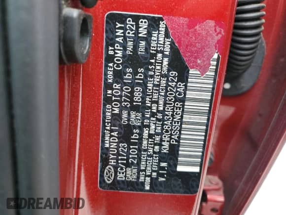 2024 Hyundai Venue Limited z VIN KMHRC8A34RU302429, wystawiony jako Copart lot #81820225 z przebiegiem 17 821 mil mil oraz Szkoda całkowita • Salvage title. Historia ofert i sprzedaży dostępna na DreamBid. Obrazek 13.