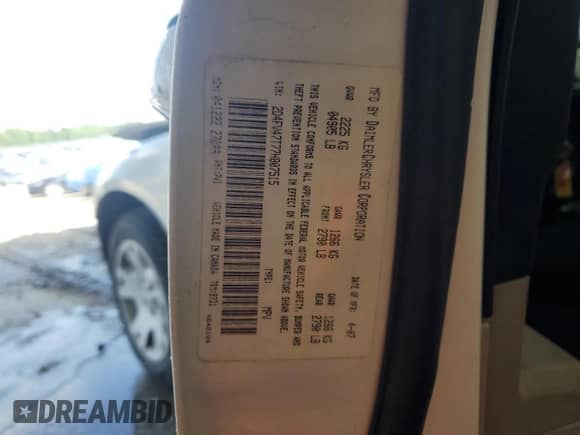 2007 Dodge Magnum с VIN 2D4FV47T77H807515, выставлен на аукционе Copart как лот 58508155 с пробегом 145 067 миль миль и Списание • Salvage title. История ставок и продаж доступна на DreamBid. Изображение 14.