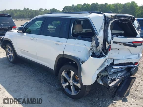 2024 Jeep Grand Cherokee Limited with VIN 1C4RJHBG6RC698607, listed as a IAAI auction lot 42562966 with 25,218 mi miles and . Bid and sale history available at DreamBid. Image 3.