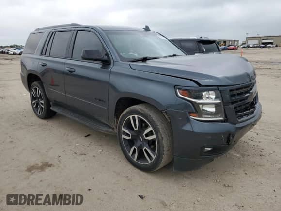2019 Chevrolet Tahoe Premier with VIN 1GNSCCKJ2KR384795, listed as a Copart auction lot 55111155 with Not provided miles and Salvage title. Bid and sale history available at DreamBid. Image 4.