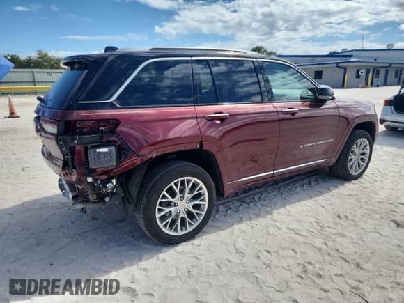 2023 Jeep Grand Cherokee Summit с VIN 1C4RJHEG7P8876309, выставлен на аукционе Copart как лот 82680755 с пробегом 22 398 миль миль и Списание • Salvage title. История ставок и продаж доступна на DreamBid. Изображение 3.