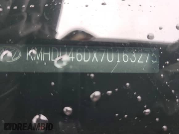 2007 Hyundai Elantra GLS с VIN KMHDU46DX7U163275, выставлен на аукционе Copart как лот 84758195 с пробегом 131 676 миль миль и Списание • Salvage title. История ставок и продаж доступна на DreamBid. Изображение 12.